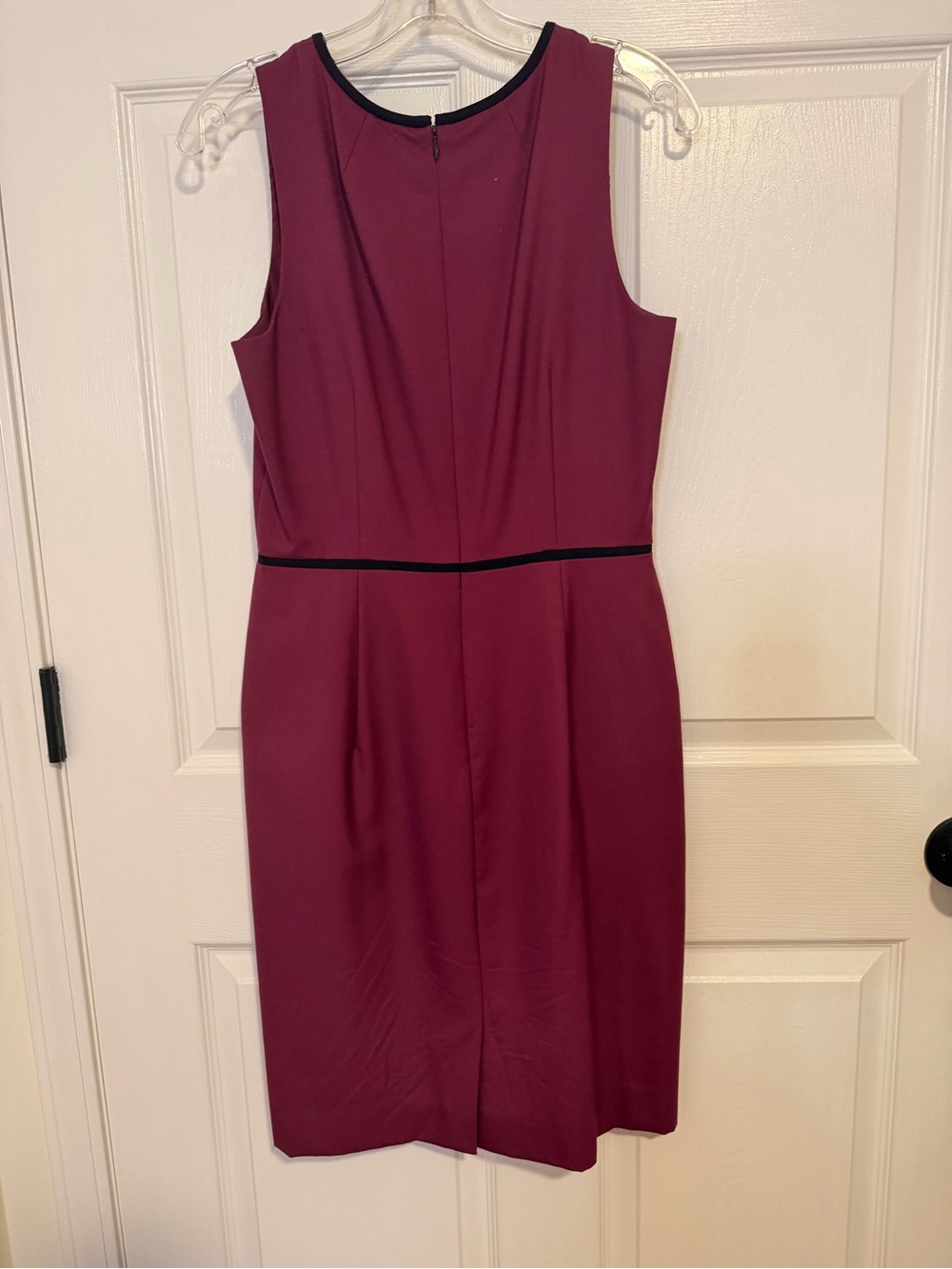 J Crew wool Sleeveless Burgundy Sheath Dress - Picture 2 of 5